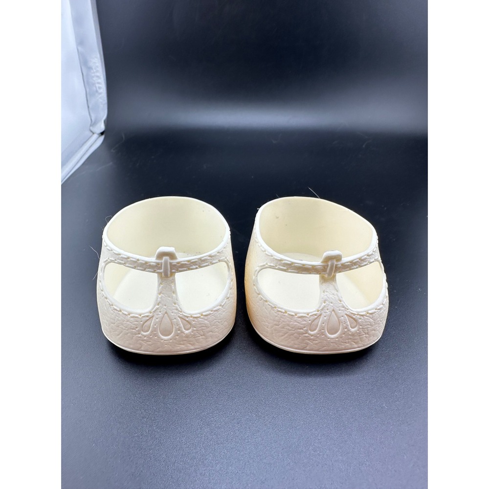 Cabbage Patch Kids White Sandals Mary Jane's 1980s Coleco OK Factory Excellent